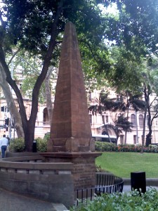 Obelisk near Circular Quay, the nominal Sydney terminus of the Great North Walk